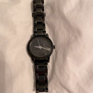Black DKNY watch